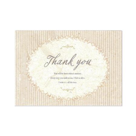 特価◎cazaro/ソラペーパーメッセージカード L横 THANK YOU ピンク 10 枚/36P101P0404