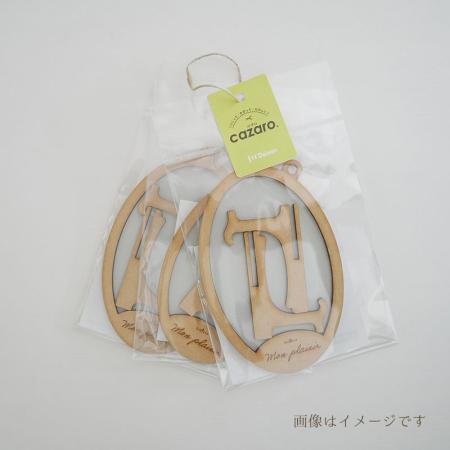 特価◎cazaro/オーナメントFR オーバル小 スモーキーピンク 文字付 3Pセット/36M002P3115