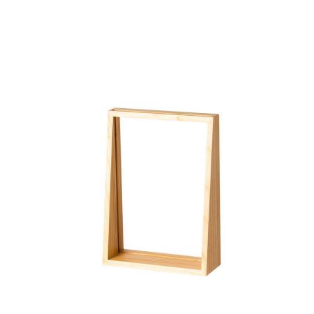 特価◎cazaro/WALL NANAME SHELF GROOVE A4タテ ナチュラル/36S004B0101