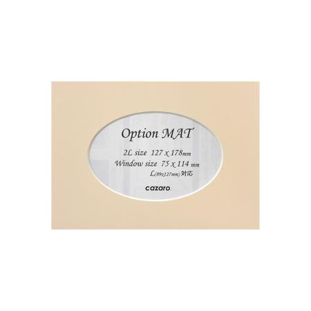 特価◎cazaro/カザロ OptionMAT 楕円  2L  エクリュ/36V002P0206