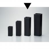 エイチツーオー/陶器花瓶L 角・黒/H1481 - 花材通販はなどんやアソシエ