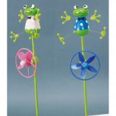 エイチツーオー/木製風車ピック カエル/H2373 - 花材通販はなどんや