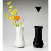 陶器製花瓶 白と茶色 ドロップ 花瓶 | 白山陶器直営オンラインストア