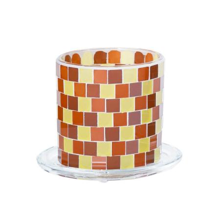 エイチツーオー/ガラスプランター　イエローモザイク/HH29408