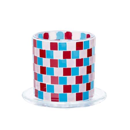 エイチツーオー/ガラスプランター　ピンクモザイク/HH29410