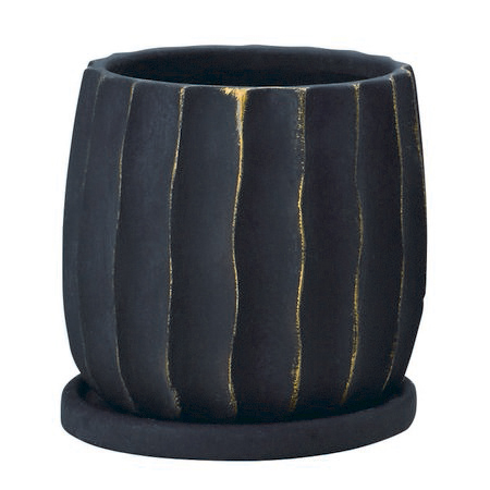 エイチツーオー/チャウダポット　ラウンドL　ブラック/HH29291