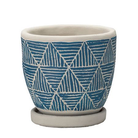 エイチツーオー/サテンポットL　ブルー/HH29423