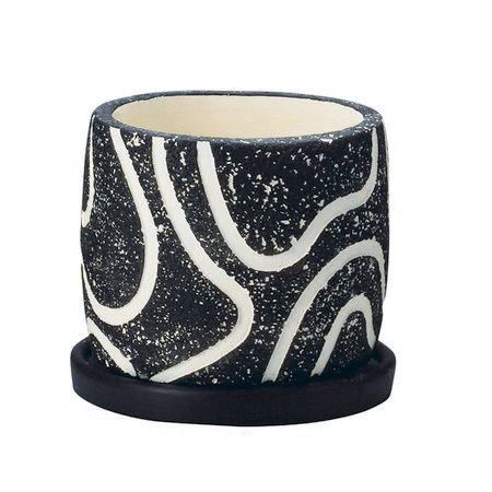 エイチツーオー/ミルポットM　ブラック/HH29328