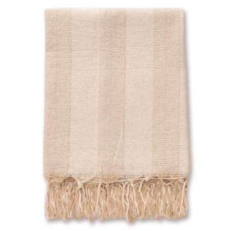 特価◎POSH LIVING/ダブルウェイトマルチカバー ストライプ ナチュラル/53401