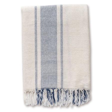 特価◎POSH LIVING/ダブルウェイトマルチカバー ストライプ ブルー/53403