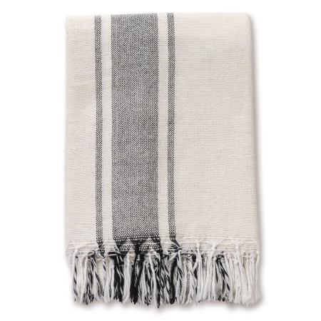 特価◎POSH LIVING/ダブルウェイトマルチカバー ストライプ ブラック/53404