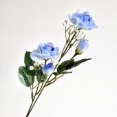 【造花】ビバ工芸/VE-4138 カスミ&ローズx2 BL/VE-4138BL