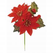 即日★【造花】ビバ工芸/XE-8251 ポインセチアピック RE/XE-8251
