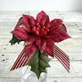 造花】ビバ工芸/XE-8342 ポインセチアピック BUR/XE-8342 - 花材通販は