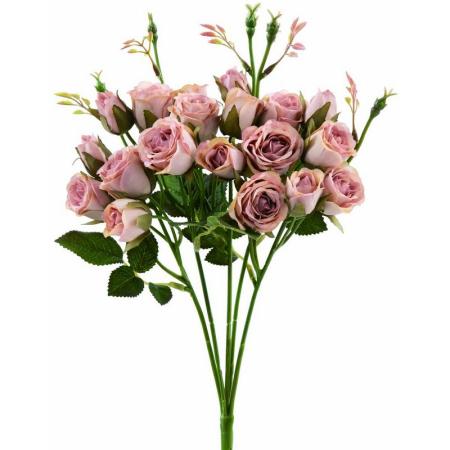 特価◎【造花】ビバ工芸/エレガントローズブッシュ PEACH/VA-2589