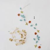 HornPlease/ブリキ ワイヤーガーランド ミックスリーフ/423658GN - 花  