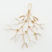 志成販売/ブリキ素材でできた ヤドリギのスワッグ(L)/423802GL - 花材