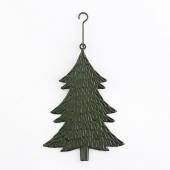ブリキ　クリスマスツリー 志成販売/飾ったり添えたり エンボス ブリキオーナメント ツリー