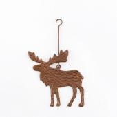 志成販売/ エンボス ブリキオーナメント ヘラジカ(L)/423817BR - 花材