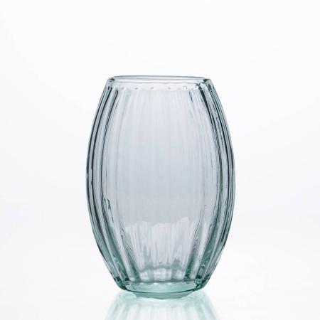 志成販売/小ぶりの花が似合う リューズガラスのフラワーベース シトロン/108482