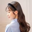 志成販売/品良く仕上がる大人のベロアカチューシャ/108387BK