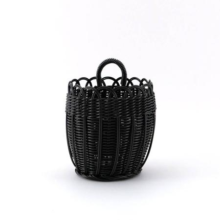 志成販売/収納にも使えて水洗いできる 壁掛けプラントバスケット(L)/108157BK