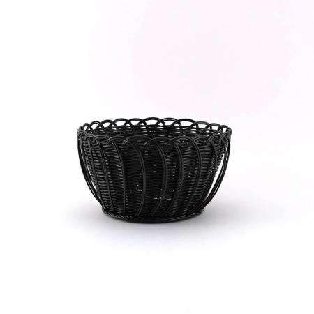 志成販売/収納にも使えて水洗いできる ラウンドバスケット(L)/108161BK