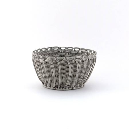 志成販売/収納にも使えて水洗いできる ラウンドバスケット(L)/108161GY