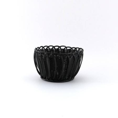 志成販売/収納にも使えて水洗いできる ラウンドバスケット(S)/108162BK