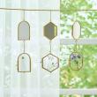 志成販売/小窓のようなBRASSのハンギングミラー アーチ/108371