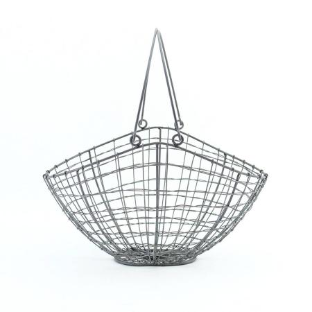 志成販売/手仕事の温もりが感じられる アイアン ボートバスケット(L)/423839