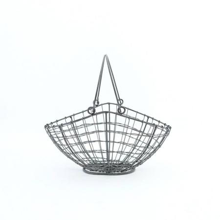 志成販売/手仕事の温もりが感じられる アイアン ボートバスケット(M)/423840
