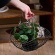 志成販売/手仕事の温もりが感じられる アイアン ボートバスケット(M)/423840