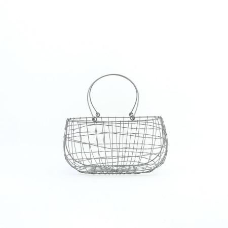 志成販売/手仕事の温もりが感じられる アイアン バッグバスケット(L)/423842