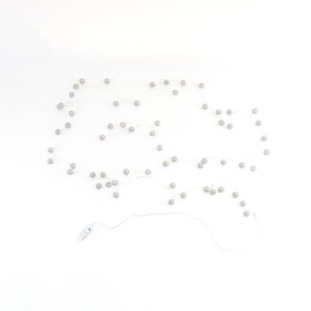 志成販売/灯りをつけなくても楽しめる 実付きガーランドLEDライト 2.2m USBタイプ/108588