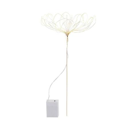 志成販売/花瓶にいけて温かく灯せる ワイヤーフラワーのLEDライト/108584GL
