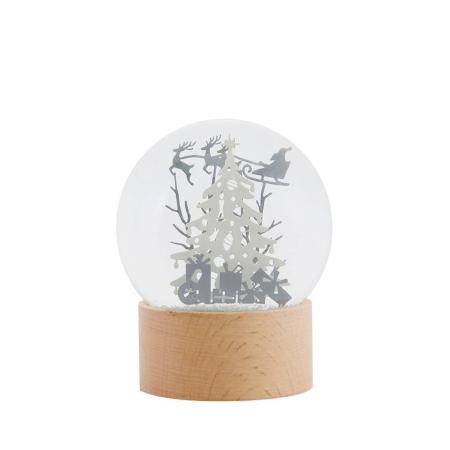 志成販売/インテリアに馴染むスノードーム サンタからの贈り物/108619