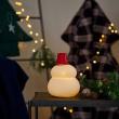 志成販売/鏡餅のオブジェとしても使える 半磁器のLEDライト 雪だるま ビッグ/108365