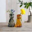 志成販売/オブジェとして飾っても可愛い ガラスのフラワーベース キャット/T108562