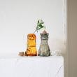 志成販売/オブジェとして飾っても可愛い ガラスのフラワーベース キャット/T108562