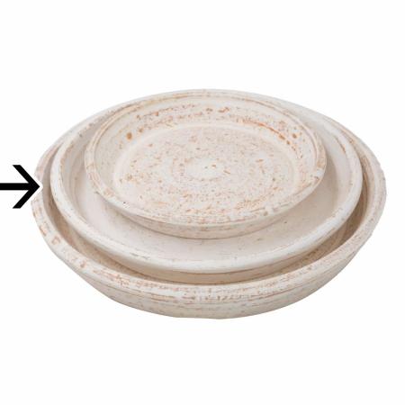 特価◎花LINKS/オリジナルカラーテラコッタ 受け皿/UESCR-SS-WH