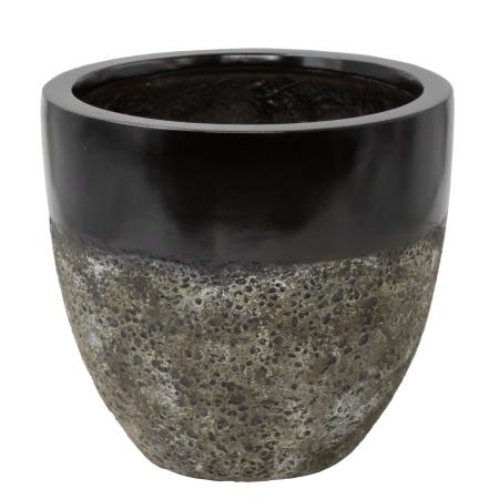 特価◎花LINKS/ファイバーストーンポット/RV0098BK-M