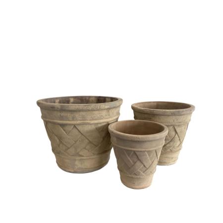 特価◎【直送】花LINKS/クラシックテラコッタポット(3個セット)/RV0553AN(SET/3) ※返品・代引・キャンセル不可