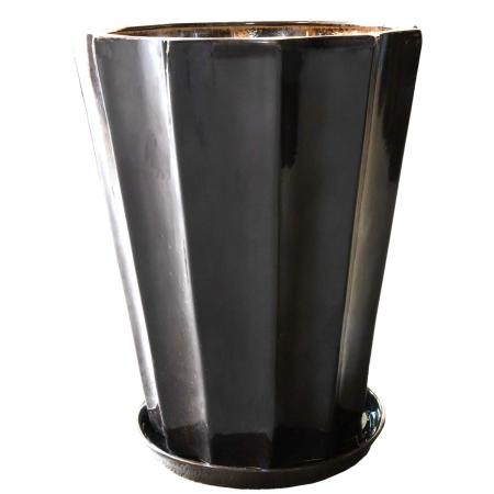 特価◎【直送】花LINKS/インテリアポット(2個セット)/JE502LM-BK(SET/2) ※返品・代引・キャンセル不可