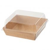 おすそ分けボックス(箱のみ) HEADS/無地フタ付デリボックス/クラフト-1(50枚)/MK-DEB1 - 花材