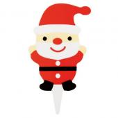 特価◎HEADS/クリスマスケーキピック-ミニサンタ(100枚)/XMS-PC1 - 花