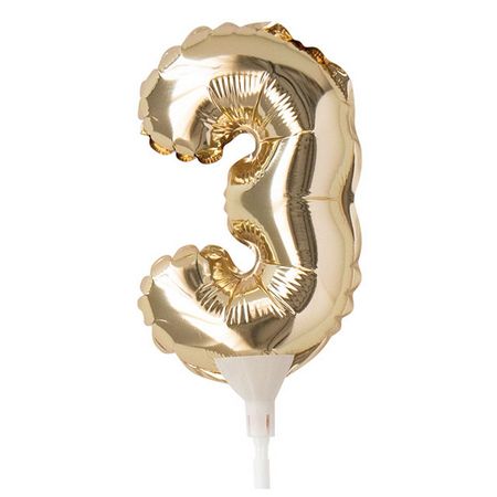 HEADS/ナンバーバルーンフラワーピックM-3 10本/BLB-FPM3