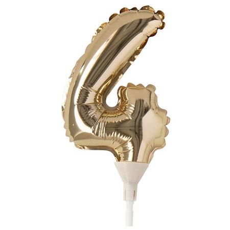 HEADS/ナンバーバルーンフラワーピックM-4 10本/BLB-FPM4