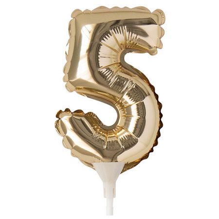 HEADS/ナンバーバルーンフラワーピックM-5 10本/BLB-FPM5