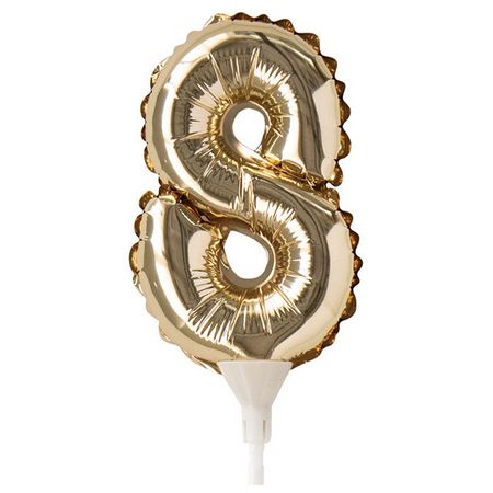 HEADS/ナンバーバルーンフラワーピックM-8 10本/BLB-FPM8